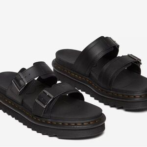 Dr. Martens Myles Black Leather Sandals